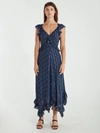 Icons Objects Of Devotion The Day Ruffle Midi Dress - S - Also In: M, Xs, L In Blue