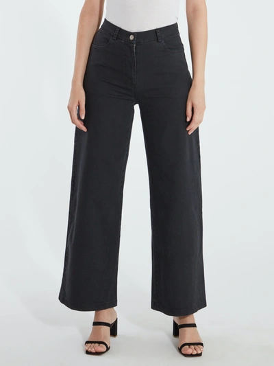 Loup Toni High Waisted Wide Leg Jeans In Black