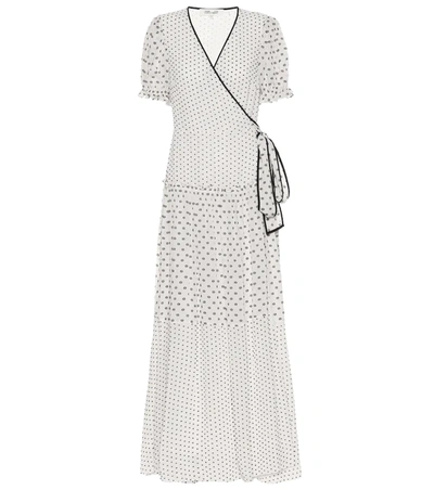 Diane Von Furstenberg Breeze Silk Chiffon Maxi Wrap Dress - S In White