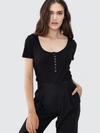 N:philanthropy Galvin Bodysuit - Xs - Also In: L, M, S In Black