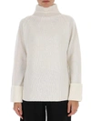 Vince Textured Wool-cashmere Funnel-neck Sweater In White