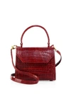 Nancy Gonzalez Mini Lily Crocodile Leather Crossbody Bag In Red