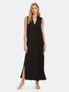 Bldwn Brock Sleeveless Midi Dress In Black