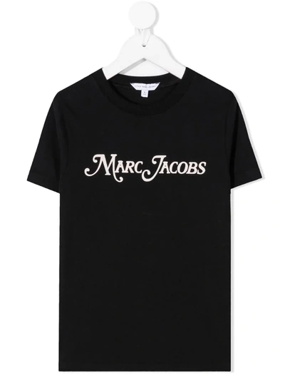 Little Marc Jacobs Kids T-shirt For Boys In Black