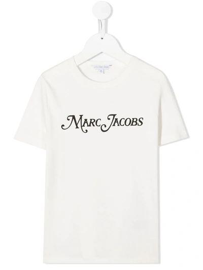 Little Marc Jacobs Kids' The Logo T-shirt In White