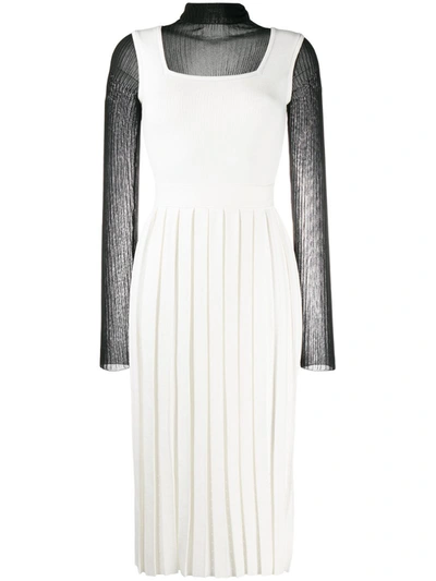 Ports 1961 Combined Pleated Dress In White