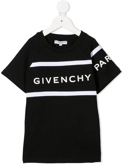 Givenchy Teen Logo Print Shortsleeved T-shirt In Black