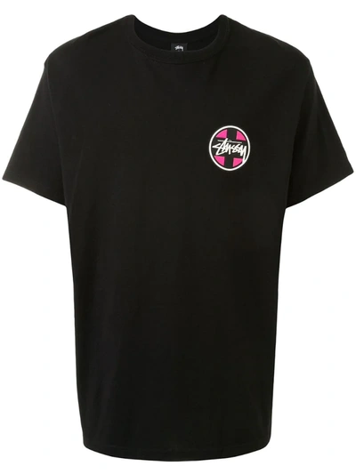 Stussy Short Sleeve Logo Print T-shirt In Black