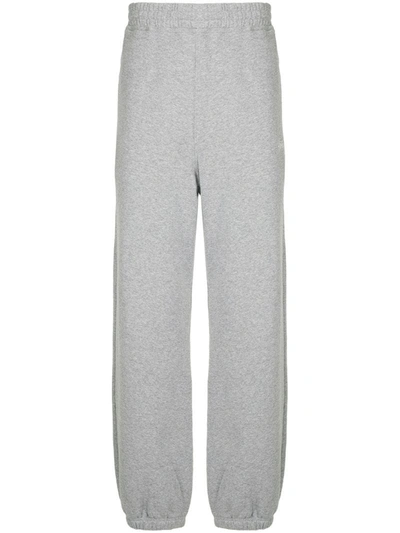 Stussy Stock Embroidered Logo Track Trousers In Grey