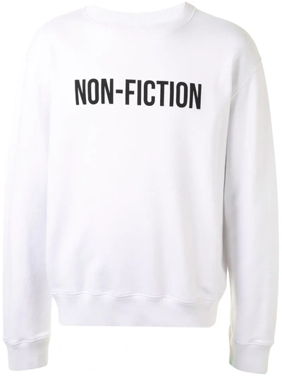 Off-white Slogan-print Sweatshirt In White