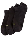 Hue Women's Air Cushion Quarter Top Socks 3 Pack In Black