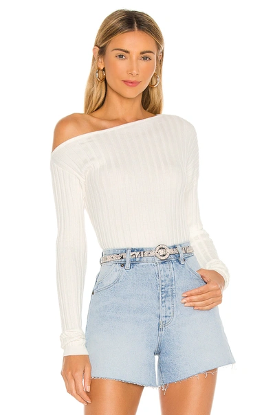 Lovers & Friends Angela Off Shoulder Sweater In White