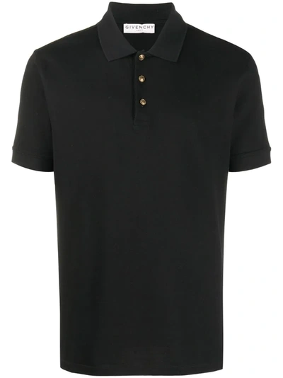 Givenchy Slim-fit Cotton-piqué Polo Shirt In Black