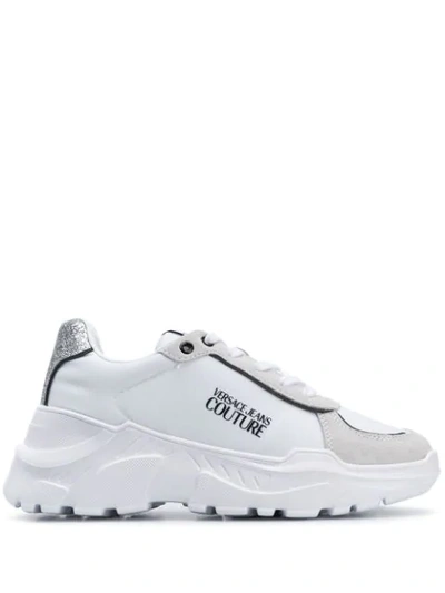Versace Jeans Couture Sneakers In White Synthetic Fibers
