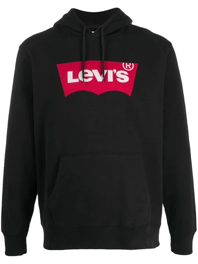 Levi's Printed Logo Hoodie In Black