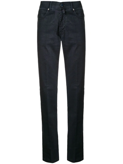 Kiton High-rise Slim Jeans In Denim