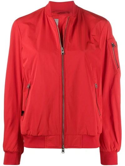 Woolrich Charlotte Bomber Bomber Jacket Red Polyester Woman