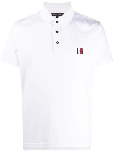 Tommy Hilfiger Polo Shirt In Jersey Cotton White Cotton Man