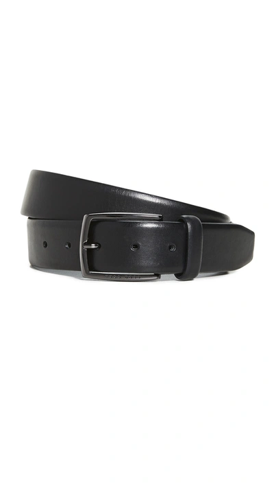Hugo Boss Nos Leather Belt In Black
