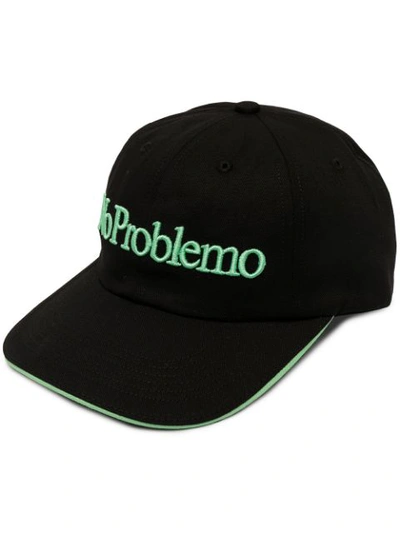 Aries No Problemo Embroidery Cotton Cap In Black