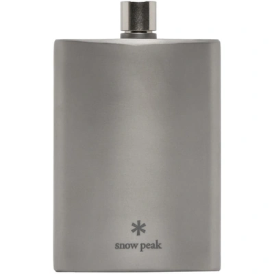 Snow Peak Silver Tone Titanium Flask