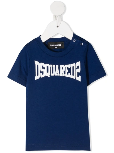 Dsquared2 Babies' Logo-print T-shirt In Blu