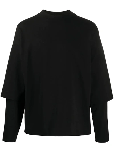 Alchemy Oversized Layered-sleeve Hoodie In Black