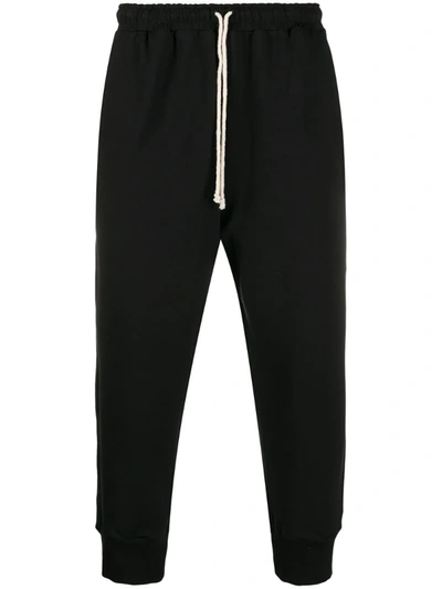 Alchemy Dropped-crotch Track Trousers In Black