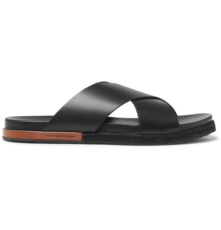 Ermenegildo Zegna Taormina Leather Sandals | ModeSens