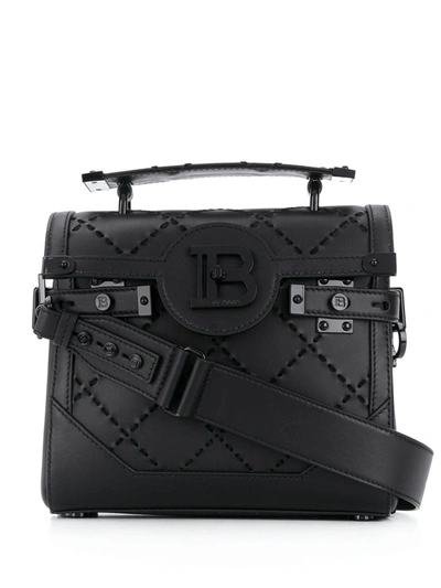 Balmain B-buzz 23 Bag In Quilted Leather Color Black