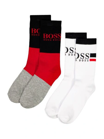 Hugo Boss Kids Socks For Boys In White