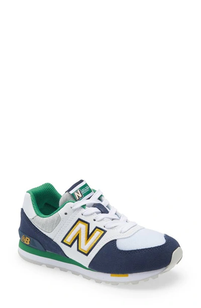 New Balance Kids' Toddler Boys 574 Varsity Sport Casual Sneakers From Finish Line In White/navy