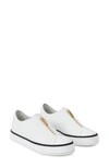 Lafayette 148 Matte Leather Selby Sneaker-white
