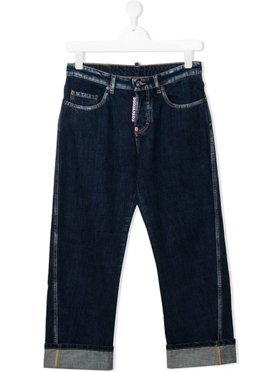 Dsquared2 Kids' Long Kawaii Jeans In Blu