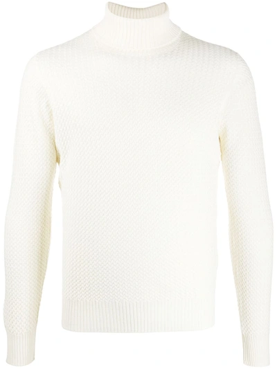 Fileria Ribbed Knit Roll-neck Jumper In Neutrals