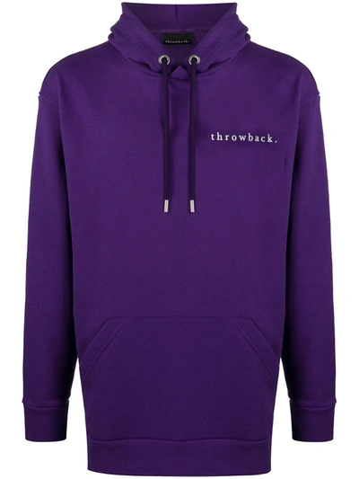 Throwback Chest Logo Hoodie In Purple