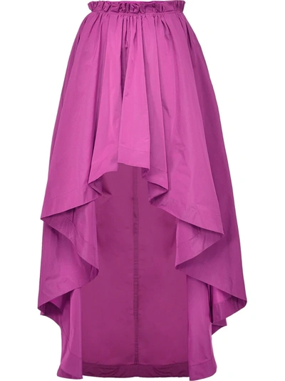 Pinko High-low Hem Flared Skirt In Pink