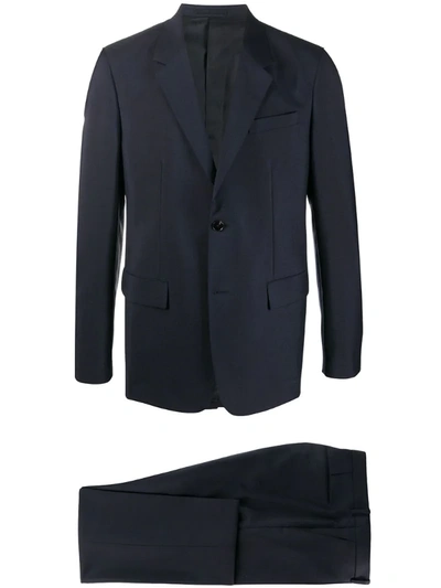 Jil Sander Single Breasted Two-piece Suit In Blue
