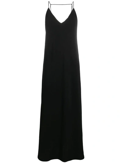 Jil Sander Sleeveless V-neck Dress In Black