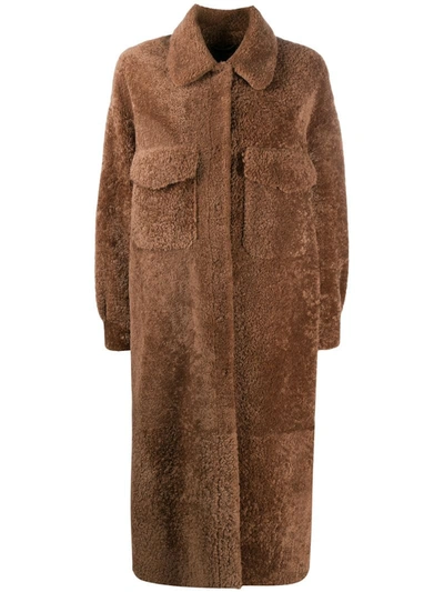 Simonetta Ravizza Single-breasted Coat In Brown