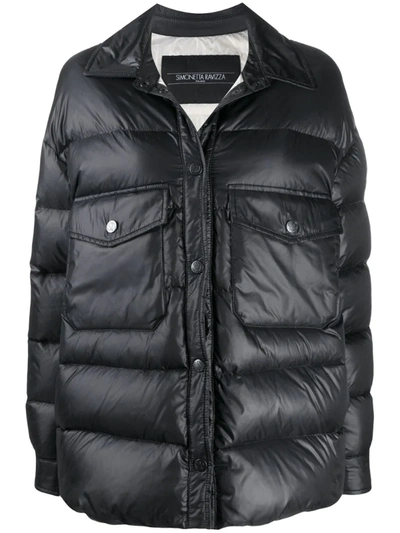 Simonetta Ravizza Padded Oversized Jacket In Black