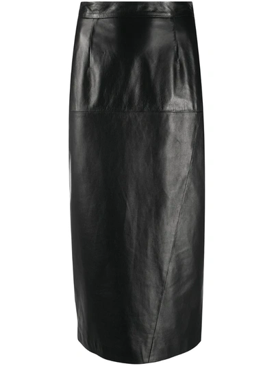 Simonetta Ravizza Straight-fit Midi Skirt In Black