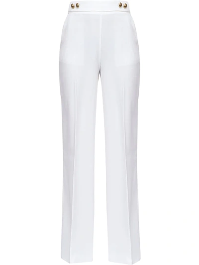 Pinko High-waist Trousers In White