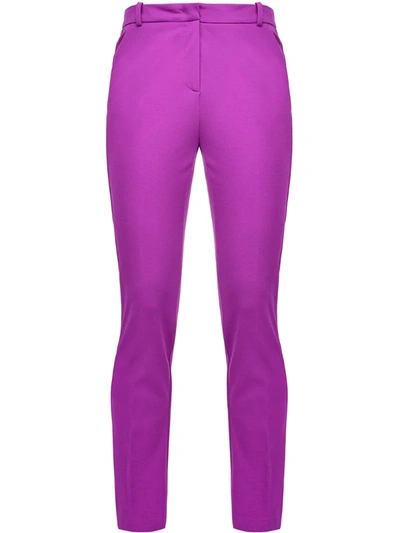Pinko Slim-fit Trousers In Purple