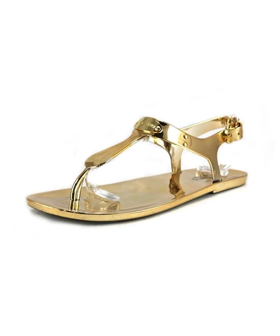 Michael Michael Kors Plate Jelly Open Toe Synthetic Thong Sandal' In Gold |  ModeSens