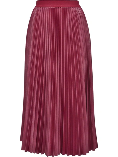 Pinko Pleated Mid-length Skirt In Red