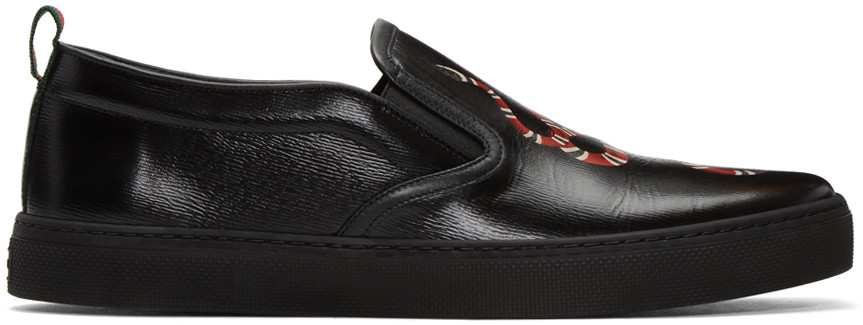 gucci snake shoes black