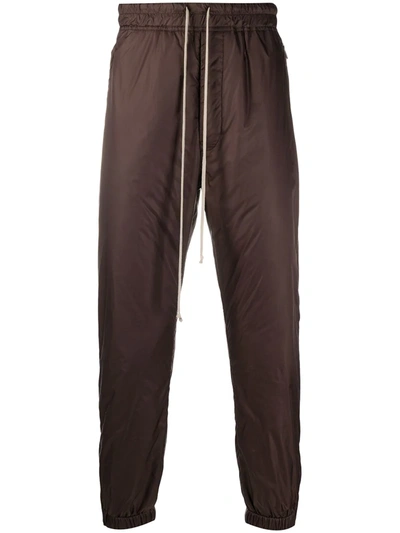 Rick Owens Drawstring Waist Trousers In Brown