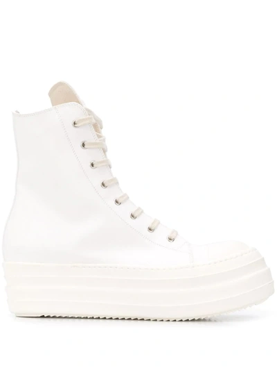 Rick Owens Drkshdw Side-zip Sneaker-boots In White