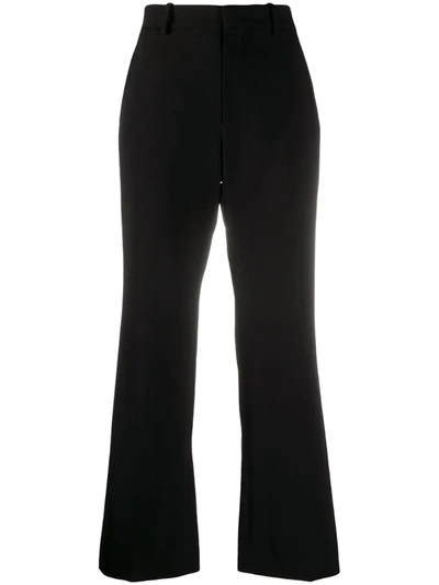 Gucci Embroidered Flared Trousers In Black
